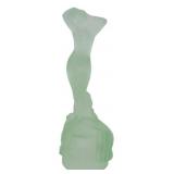 Vintage Frosted Glass Lady Figurine 7"