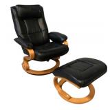 Mid-Century Stressless Lounge Chair & Stool