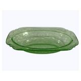 Green Uranium Glass Dish - 10 x 7