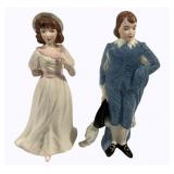 "Blue Boy" & "Pinkie" Ceramic Figurines