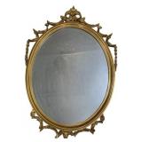 Fancy Oval Wood Mirror 39 x 28