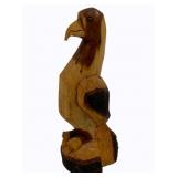 Carved Wood Bird Statue - 11 1/4"