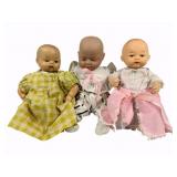 3 Vintage Dolls - 12"