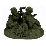 Cherub Metal Sculpture - 8 x 4 x 5.5