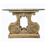 Decorative Glass Top Table 30 x 42