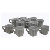 11 Pottery small mugs - 2.5" & 3.5" tall