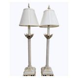 Pair of Decorative Lamps - 38"
