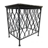Wood & Metal Accent Table 23 x 21 x 16, as is