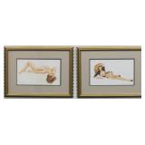 Set of 2 Pin up girls by Alberto Vargas