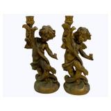 2 Angel Candleholders - 11 1/4"