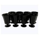 8 Independence Black Octagonal Glasses - 6"