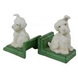Pr Cast Iron Dog Bookends 5x4.5x3.5