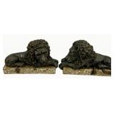 Set of Lion Bookends - 13 x 5 x 9.5