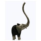 Wood/Metal Elephant Statue - 20 x 9 x 5