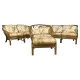 4 Piece Wicker Sunroom Set