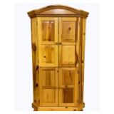 Vintage Pine 4 Door Corner Cupboard
