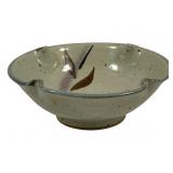 Signed Art Pottery Bowl - 8 x 3.5