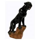 Black Panther Standing on Rock Statue