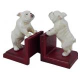 Pr Cast Iron Dog Bookends 6x3.5x3