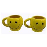 2 Smiley Face Mugs
