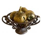 Metal Compote w/ Faux Fruit - 12 x 14