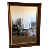 Vintage Walnut Framed Mirror - 22 x 32.5
