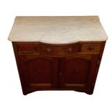 Victorian Marble-Top Washstand - 30 x 16 x 28