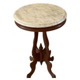 Victorian Marble-Top Parlor Table - 30 x 18