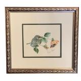 Framed Watercolor - Signed - 16 x 15