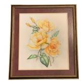 Framed Watercolor - Signed - 18 x 21