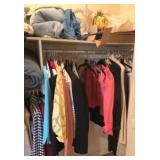 Closet Lot of Assorted Clothes, Linens & More