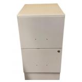 Metal 2 Drawer Filing Cabinet - 14.5 x 19 x 28