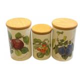 3 Portmeirion Canisters - 7.5 & 9