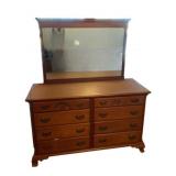 Kling 8 Drawer Dresser w/ Mirror - 58 x 21 x 68