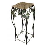 Decorative Metal/Wicker Plant Stand - 12 x 12 x 31