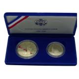 1986 US Liberty and Half Dollar Set
