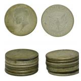 16 1966-1968 Kennedy Half Dollars