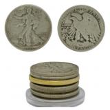 7 (1 1917 & 8 1940s) Liberty Half Dollars