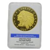 1929 Indian Head Half Eagle Replica, 24K Clad