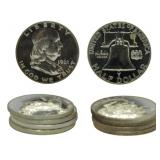 10 1961 Franklin Half Dollars