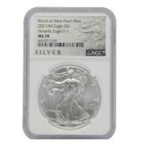 2021(W) MS70 Eagle Silver Dollar in Case