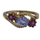 925 Sterling & Gemstone Ring Size: 6.5, 0.08oz