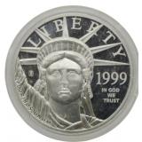 1999 .9995 Platinum Layered $100 Coin in Case
