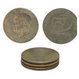 5 1974-1975 Eisenhower Dollars