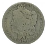 1881 Morgan Silver Dollar