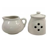 Pfaltzgraff Creamer & Covered Jar 5"
