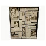 Framed Newspaper Clippings - 20.5 x 24.5
