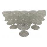 13 Assorted Footed Sherbet Glasses  - 3.5"