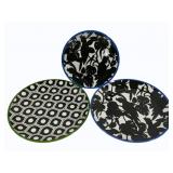 3 Decorative Melamine Plates
