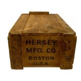 Hersey MFG Co Boston, MA Wood Crate